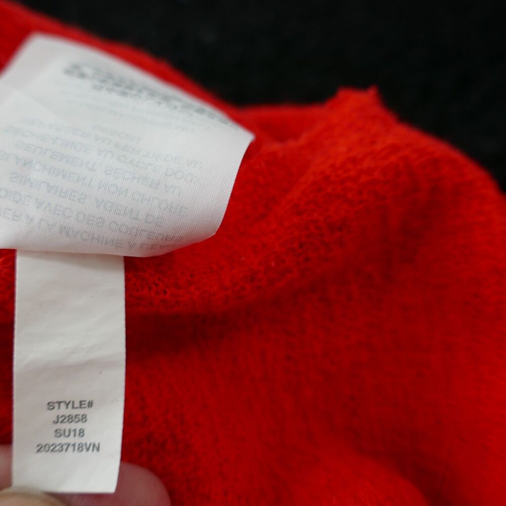 Madewell Cap Sleeve Shirt Texture Thread Wrap-Tie Top Red Size M Ripe Persimmon - Picture 8 of 8